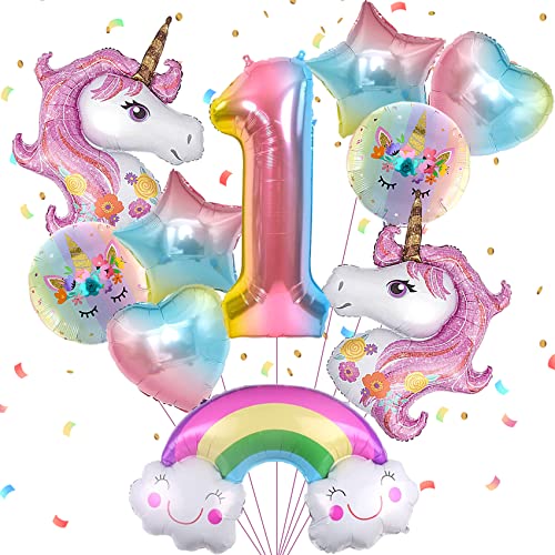 Unicorn Birthday Decorations for Girls, 10pcs Unicorn Balloons Set wit –  JOYYPOP