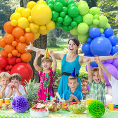 JOYYPOP Rainbow Balloon Garland Arch Kit 131pcs 8 Assorted Color Balloons Multicolorful Party Balloon Garland for Birthday Party Baby Shower Wedding Decorations