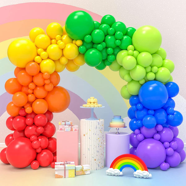 Pastel Balloons 110 Pcs Pastel Balloon Garland Kit Different Sizes 5 10 12 18 inch Pastel Rainbow Balloons for Baby Shower Wedding Party Decorations