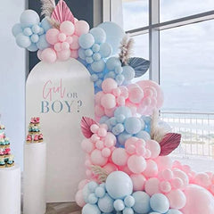 Blue Balloons 110 Pcs Pastel Balloon Garland Different Sizes 5 10 12 18 Inch Light Blue Balloons for Baby Shower Wedding Party Decorations