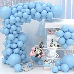 141 Pcs Blue Balloon Garland Kit 5'' 10'' 12'' 18'' Blue Balloons for Baby Shower Wedding Party Decorations