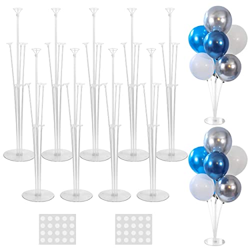 JOYYPOP 9 Sets Balloon Stand Kit, Balloon Sticks with Base for Table Birthday Baby Shower Graduation Party Decorations