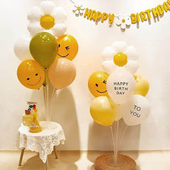 JOYYPOP 4 Sets Balloon Stand Kit, Balloon Sticks with Base for Table Birthday Baby Shower Graduation Party Decorations