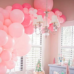 JOYYPOP Pink Balloons 90pcs Light Pink Balloon Garland Arch Kit 12inch+5inch Pastel Pink Balloons for Baby Shower Birthday Wedding Bridal Party Decorations