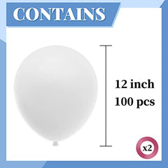 JOYYPOP White Balloons 100 Pcs White Party Latex Balloons 12 Inch Pearl White Latex Balloons for Wedding Birthday Bridal Shower Easter Engagement Party Decorations