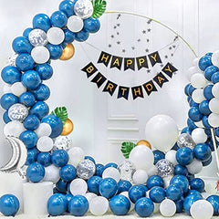 JOYYPOP Blue Balloons 110 Pcs Blue Balloon Garland Kit Different Sizes 5 10 12 18 Inch Royal Blue Balloons for Baby Shower Birthday Party Decorations