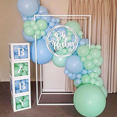 141 Pcs Blue Balloon Garland Kit 5'' 10'' 12'' 18'' Blue Balloons for Baby Shower Wedding Party Decorations
