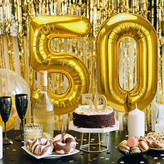 JOYYPOP 40 Inch Gold Number Balloons Foil Large Helium Number 0 Balloon for Birthday Anniversary Graduation Baby Shower Party Decorations