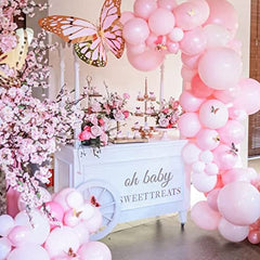 141 Pcs Pink Balloon Garland Kit 5'' 10'' 12'' 18'' Pink Balloons for Bridal Shower Baby Shower Wedding Birthday Party Decorations