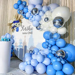 JOYYPOP Blue Balloons 110 Pcs Blue Balloon Garland Kit Different Sizes 5 10 12 18 Inch Royal Blue Balloons for Baby Shower Birthday Party Decorations