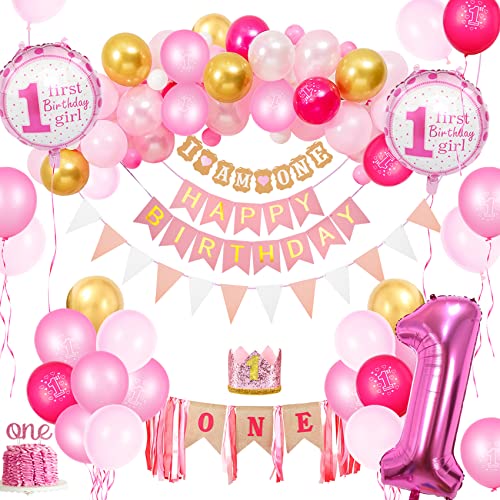 3pcs, One Boxes For 1st Birthday, First Birthday Decoration For Girl, Baby  Shower Boxes With 24pcs Balloons 'ONE''TWO' Letters,for Birthday Backdrop P