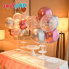 JOYYPOP 12 Sets Balloon Stand Kit, Balloon Sticks with Base for Table Birthday Baby Shower Graduation Party Decorations