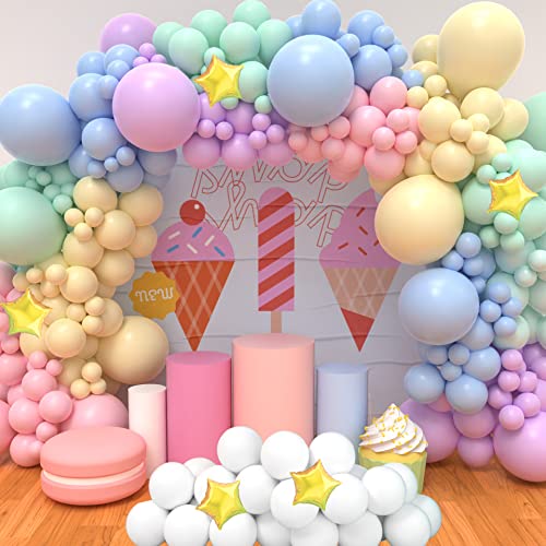 IDAODAN Balloon Arch Kit, 9ft Tall &10ft Wide Adjustable Balloon Arch Stand  with Water Fillable Base, 50Pcs Balloon Clips,Manual Pump Ground Secure  Ropes Nails Balloon Knotter for Party Decorations 