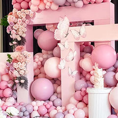 JOYYPOP Pink Balloons 110 Pcs Pink Balloon Garland Kit Different Sizes 5 10 12 18 Inch Pink Balloons for Birthday Valentine's Day Party Decorations