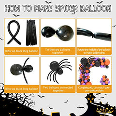 JOYYPOP Halloween Balloons Garland Arch Kit 121 Pack, Boo Foil Balloons and Black Purple Orange Latex Balloons with Confetti Balloons for Halloween Party Decorations