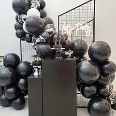 Black Balloons 110 Pcs Black Balloon Garland Kit Different Sizes 5 10 12 18 Inch Black Balloons for Birthday Graduation Party Decorations
