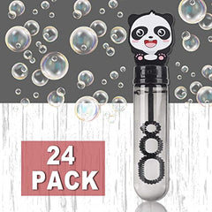 JOYYPOP 24 Pack Mini Bubble Wands for Kids Panda Party Favors Bubble Wands Summer Gifts for Boys Girls Themed Birthday Party
