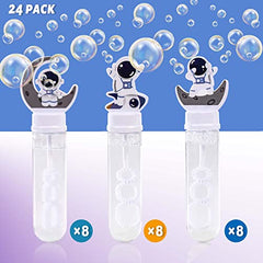 JOYYPOP 24 Pack Mini Bubble Wands for Kids Space Party Favors Astronaut Bubble Wands Summer Gifts for Boys Girls Space Theme Birthday Party