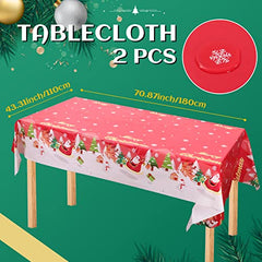 Christmas Party Supplies - Serves 20 - Heavy-Duty Disposable