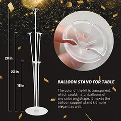 JOYYPOP 8 Sets Balloon Stand Kit, Balloon Sticks with Base for Table Birthday Baby Shower Graduation Party Decorations