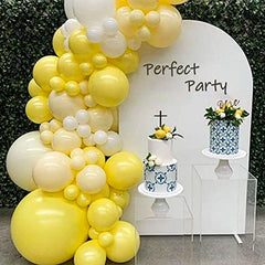 Yellow Balloons 110 Pcs Pastel Yellow Balloon Garland Kit Different Sizes 5 10 12 18 Inch Light Yellow Balloons for Flower Baby Shower Birthday Party Decorations