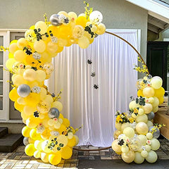 JOYYPOP Yellow Balloons 90pcs Light Yellow Balloon Garland Arch Kit 12inch+5inch Pastel Yellow Balloons for Flower Baby Shower Birthday Party Decorations
