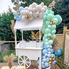 141 Pcs Mint Green Balloon Garland Kit 5'' 10'' 12'' 18'' Light Green Balloons for Bridal Shower Baby Shower Wedding Birthday Party Decorations