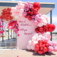 Red Balloons 110 Pcs Red Balloon Garland Kit Different Sizes 5 10 12 18 Inch Red Balloons for Birthday Valentine's Day Party Decorations