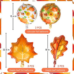 Thanksgiving Balloons, 51pcs Thanksgiving Decorations with FRIENDS GIVING Foil Balloons, Maple Leaf Balloons, Burgundy Latex Balloons for Thanksgiving Party Decorations , Fall Theme Party Decorations