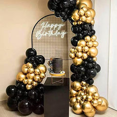 Gold Balloons 110 Pcs Gold Balloon Garland Kit Different Sizes 5 10 12 18 Inch Metallic Gold Balloons for Birthday New Year Party Decorations