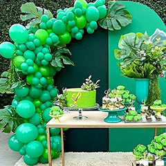 JOYYPOP Green Balloons 100 Pcs Green Party Latex Balloons 12 Inch Green Latex Balloons for St. Patrick's Day Birthday Fiesta Jungle Safari Theme Party Decorations