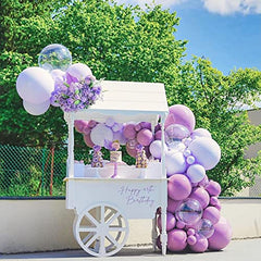 Purple Balloons 110 Pcs Pastel Purple Balloon Garland Kit Different Sizes 5 10 12 18 Inch Light Purple Balloons for Baby Shower Wedding Party Decorations